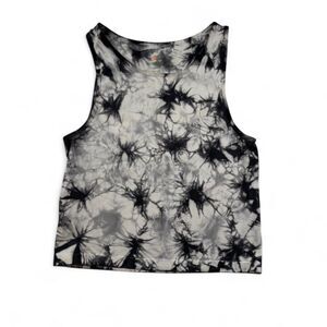 Tangerine Women’s Black & White Tie-Dye Crop Top Size Medium